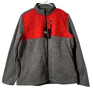 NWT Zyia Active Red Quilted Ash Cabin Jacket Full Zip Womens Plus XXXXL 4X 4XL